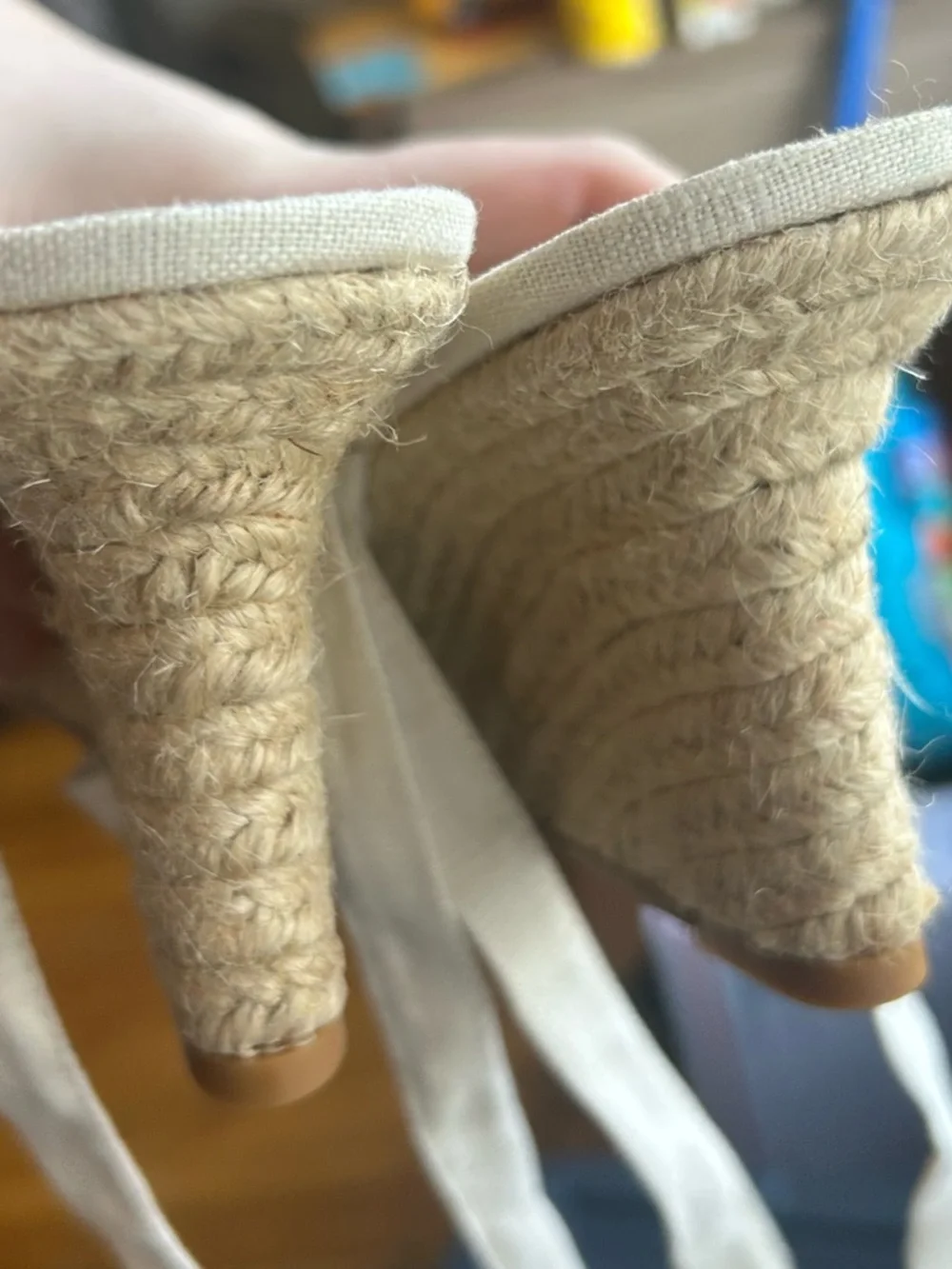 NEW REFORMATION Alessa Lace-up Espadrille Wedge Heels